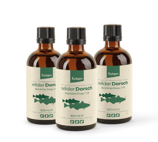 3er-Set wilder Dorsch mit Futterschale
